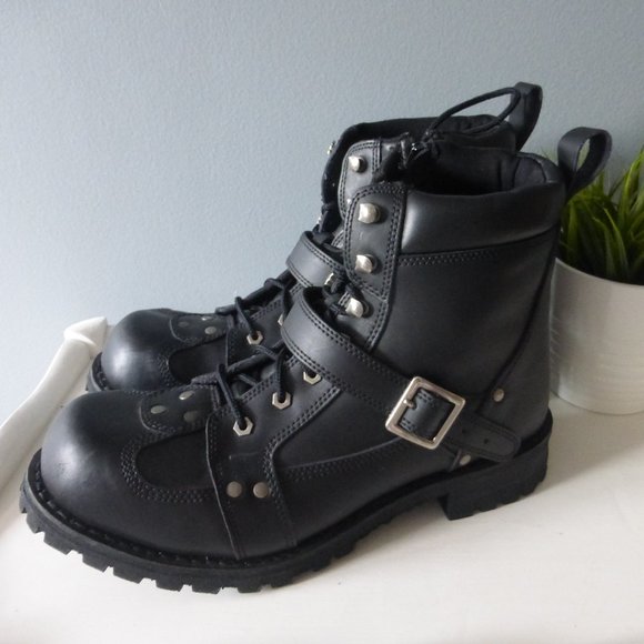 M-Boss Footwear Other - M-Boss Combat Leather Biker Boots